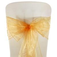 peach organza chair sashes