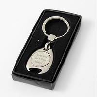 Personalised Trolley Coin Keyring