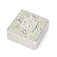 Personalised Square Diamante Trinket Box