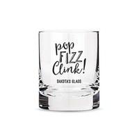 Personalised Whiskey Glasses with Pop Fizz Clink! Printing