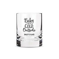 Personalised Whiskey Glasses with Baby It\'s Cold Outside Printing