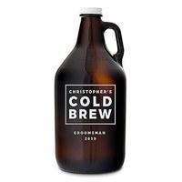 Personalised Amber Glass Beer Growler - Cold Brew Print