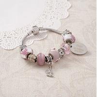 personalised sweet pink charm bracelet