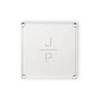 Personalised Glass Coasters - Stacked Monogram
