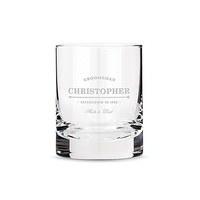 Personalised Whiskey Glasses Best Man and Groomsman