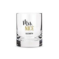 Personalised Whiskey Glasses with Mrs. Nice Print