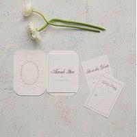 Pearls and Lace Laser Embossed Accessory Cards with Personalisation