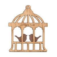 Personalised Wood Veneer Sign - Birdcage