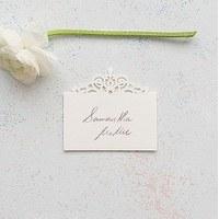 pearl romance laser embossed place cards