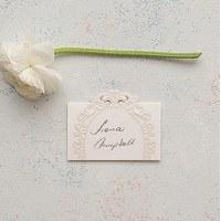 Pearls and Lace Laser Embossed Place Cards