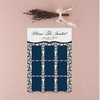 Personalised Seating Chart Kit with Love Bird Damask Design