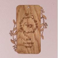 Personalised Drink Display Wood Veneer Tag