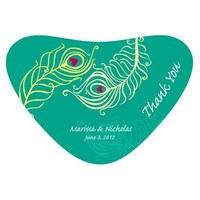 Perfect Peacock Heart Container Sticker