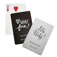 Personalised Foil Stamped Playing Cards - Plum