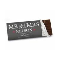 personalised mr mrs chocolate bar