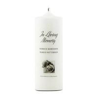 Personalised Memorial Pillar Candle - Ivory