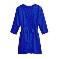 Petite Silky Kimono Robe - French Blue - Large / X-Large