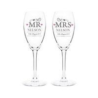 Personalised Mr & Mrs Flutes
