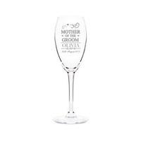 Personalised Mother of the Groom Glass Flute