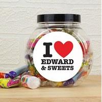 Personalised I Heart Sweet Jar