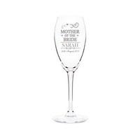 Personalised Mother of the Bride Glass Flute