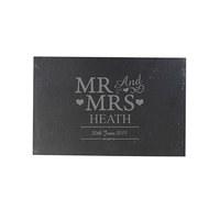 Personalised Mr & Mrs Slate Board