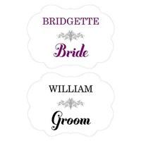 Personalised Bride and Groom Paper Chair Markers