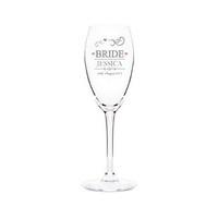 Personalised Bride Glass Flute