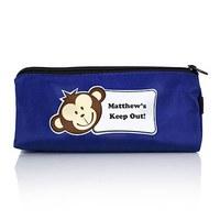 Personalised Boy\'s Pencil Case with Monkey Face