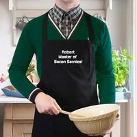 personalised black apron