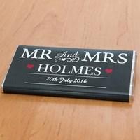 Personalised Mr & Mrs Chocolate Bar