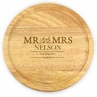 Personalised Round Wooden Chopping Board