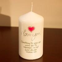 personalised i love you candle