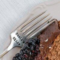 personalised cake fork set