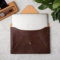 personalised mens leather laptop case