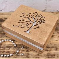 personalised tree filigree trinket box