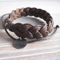 Personalised Plaited Leather Bracelet