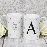 Personalised Gold Spot Mug