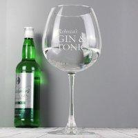 Personalised Gin & Tonic Balloon Glass