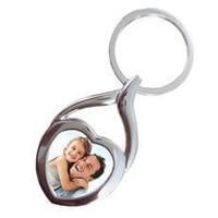 personalised heart photo key ring