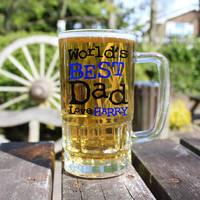 personalised worlds best dad pint glass