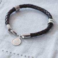 personalised st christopher wristband