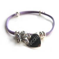 Personalised Suede Butterfly Bracelet