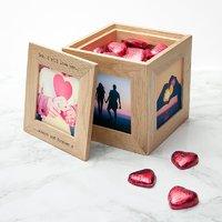 Personalised 30 Days Of Kisses Photo Frame Keepsake Box