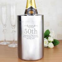 Personalised Stainless Steel Wine Cooler - Celebration