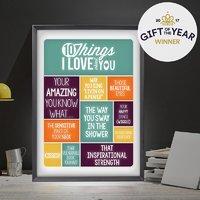 Personalised 10 Things I love About You Lightbox