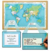 Personalised World Traveller Map - Framed