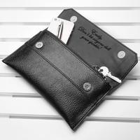 personalised leather clutch bag black