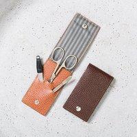 Personalised Leather Manicure Set