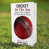 personalised on this day book shy cricket